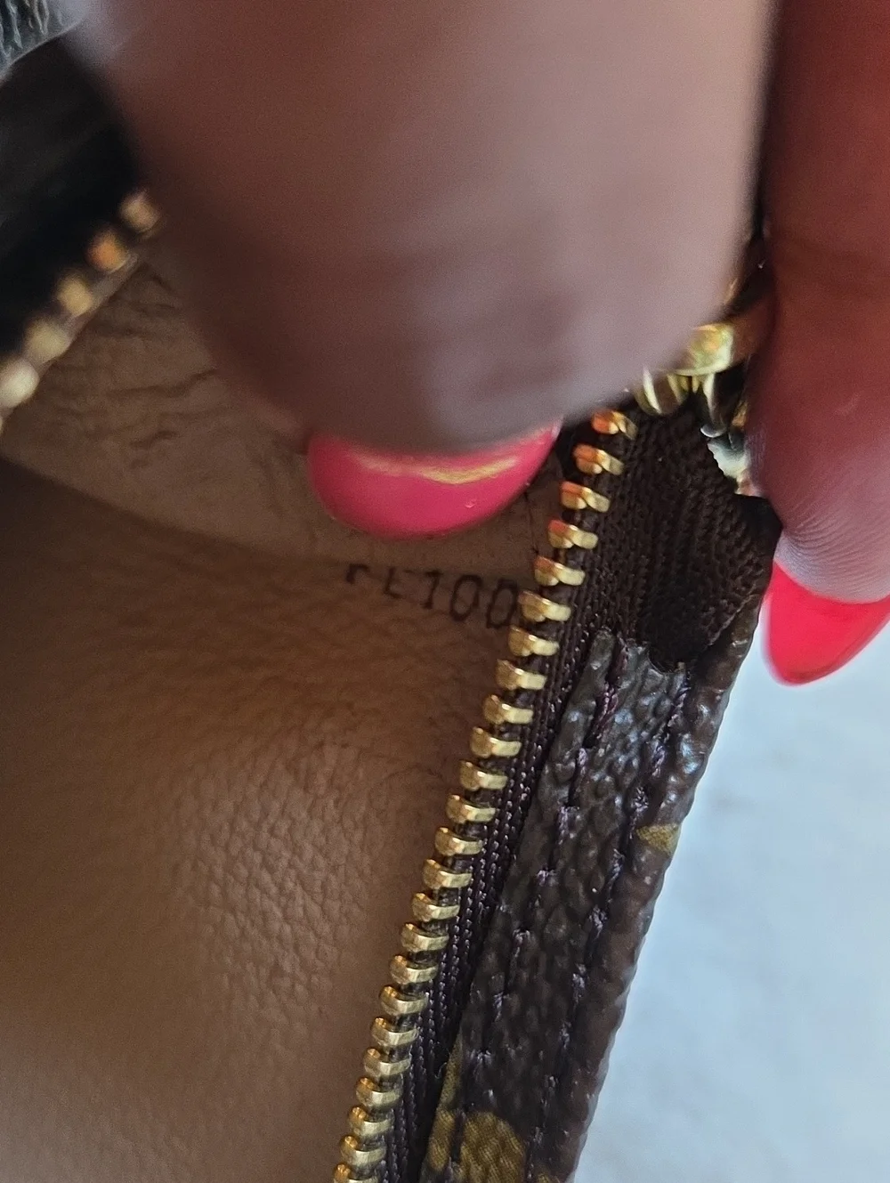 Louis Vuitton Monogram Accessory Pouch- Dark Brown and Tan PM FL1000